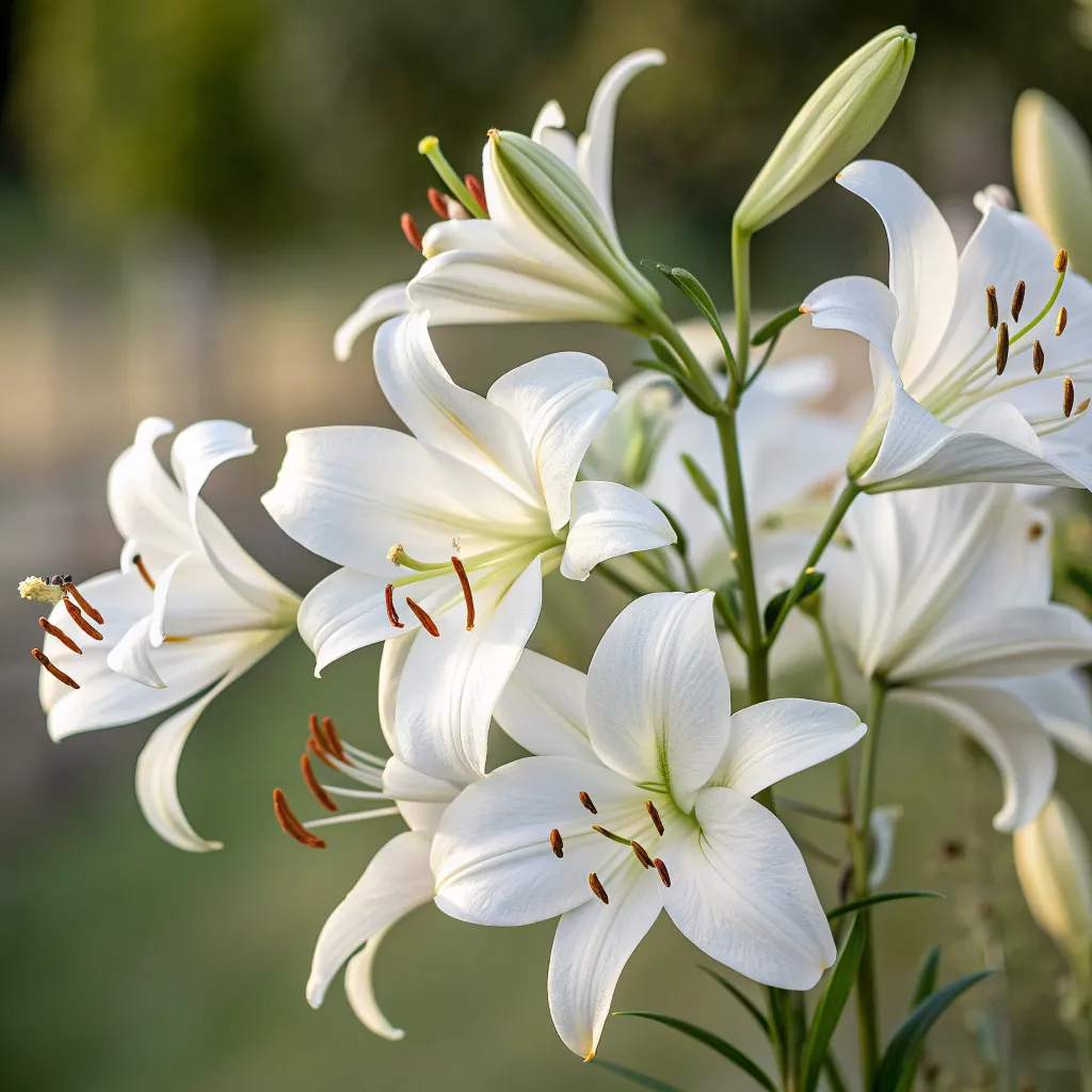 Elegant white lilies